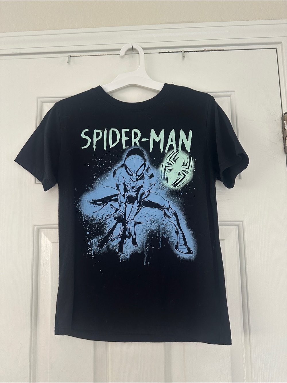 Marvel Spider-Man Tee - Black with Light Blue & Mint Graphic